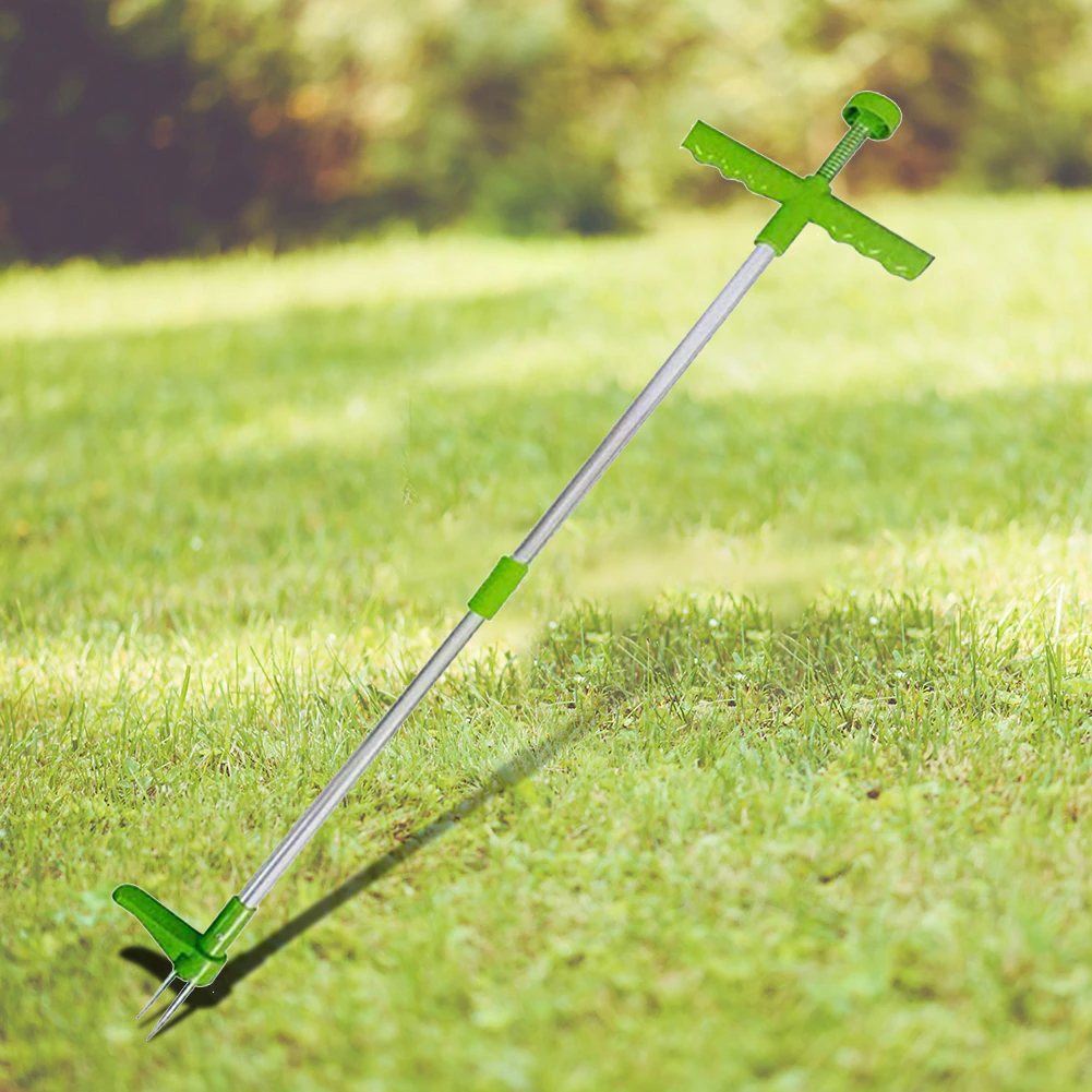 Standing Weeder | Back-Friendly Weed Remover with 1-Metre Telescopic Handle | Aluminium Garden Tool | Removes Weeds with Roots | Easy and Quick Weed Control