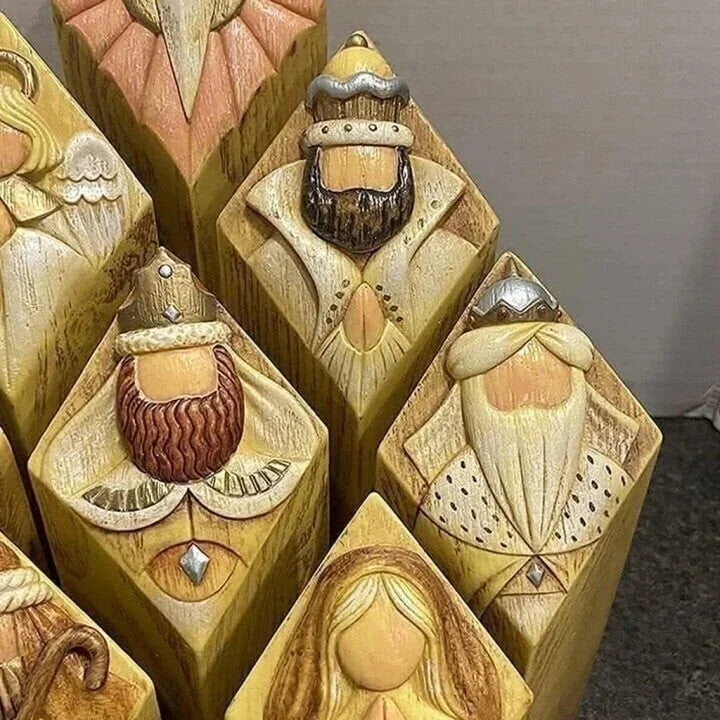 Nativity Column Statues - Heavenly - Decorative - For Christmas