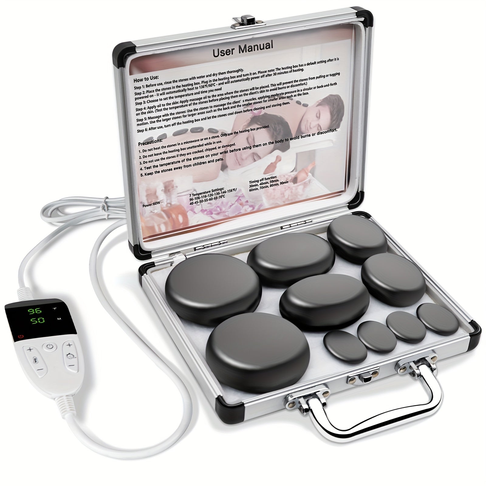 Professional Hot Stone Massage Set – Complete with Heater