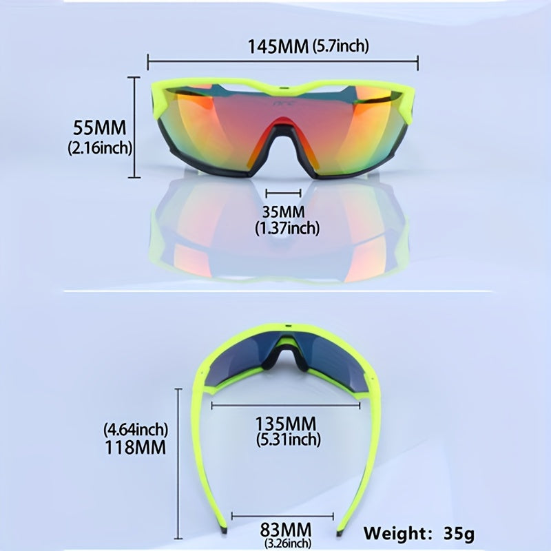 Polycarbonate Cycling Glasses with 3 Lenses – Windproof Glasses for Cycling, Running, and Outdoor Activities