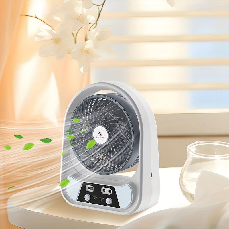 Portable Solar Energy Fan and Night Light – Multifunctional and Rechargeable