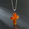 Necklace with Cross made of Natural Gemstones – Seraphina