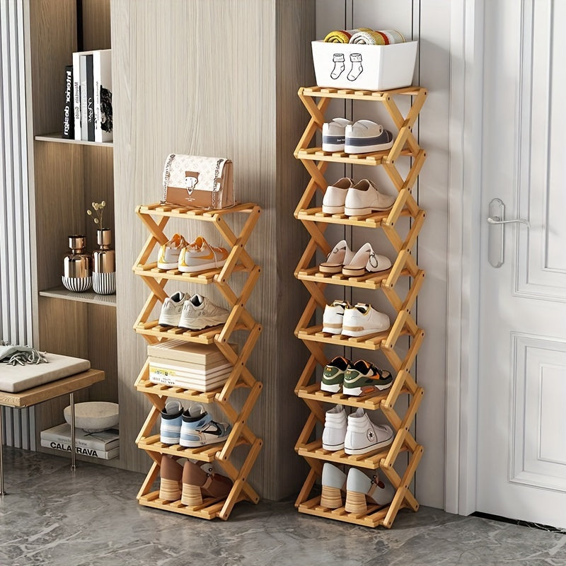 Smart Bamboo Shoe Rack – Compact and Practical for Any Entrance