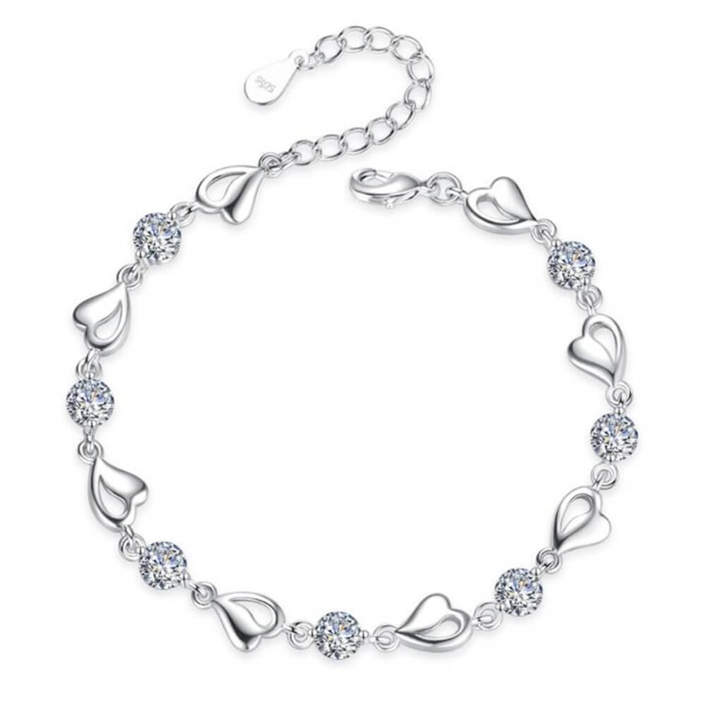 Silver Heart Bracelet - Eloria