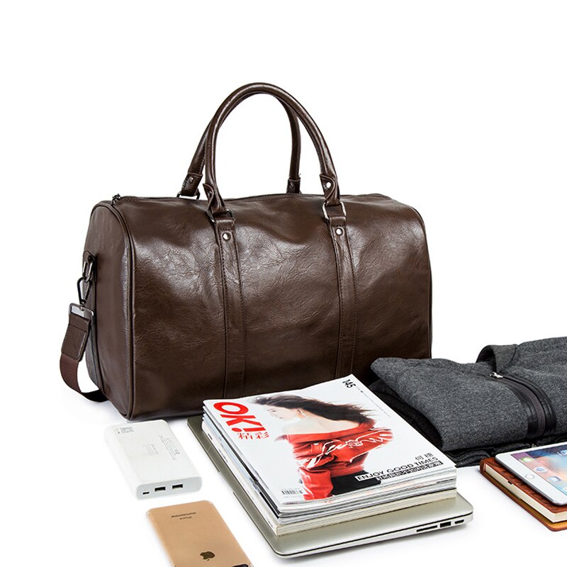 Leather Men's Duffle Bag - Robust & Stylish - Ideal for Travel