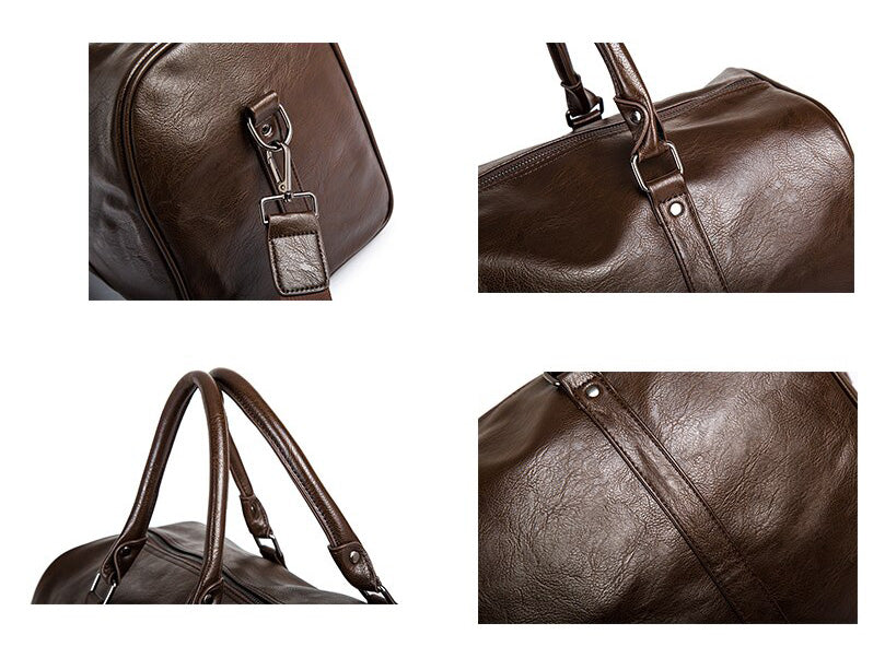 Leather Men's Duffle Bag - Robust & Stylish - Ideal for Travel