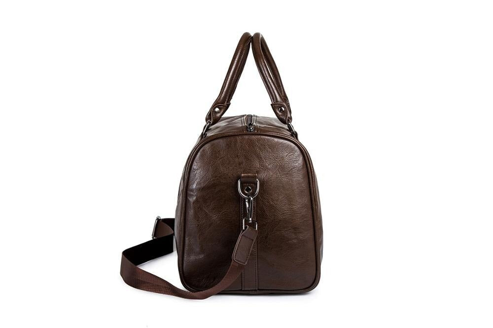 Leather Men's Duffle Bag - Robust & Stylish - Ideal for Travel