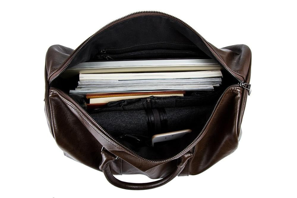 Leather Men's Duffle Bag - Robust & Stylish - Ideal for Travel