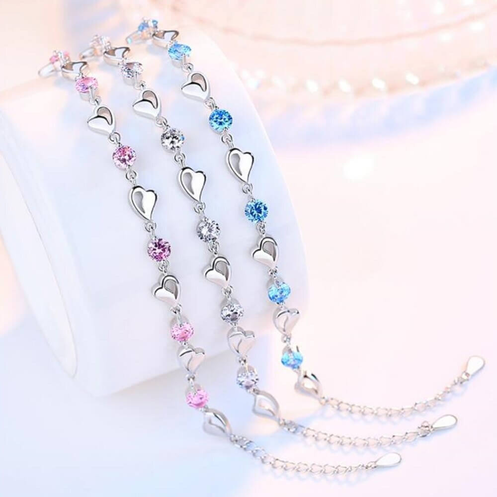 Silver Heart Bracelet - Eloria