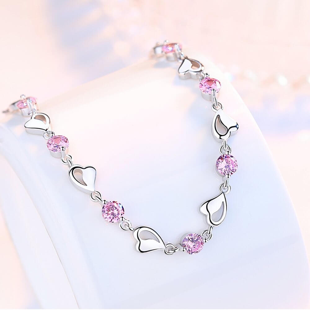 Silver Heart Bracelet - Eloria