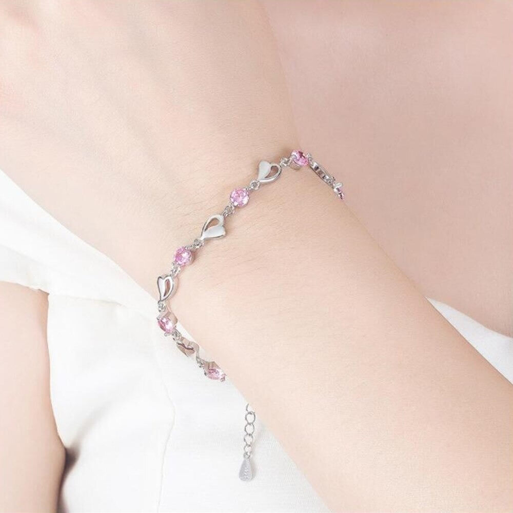 Silver Heart Bracelet - Eloria