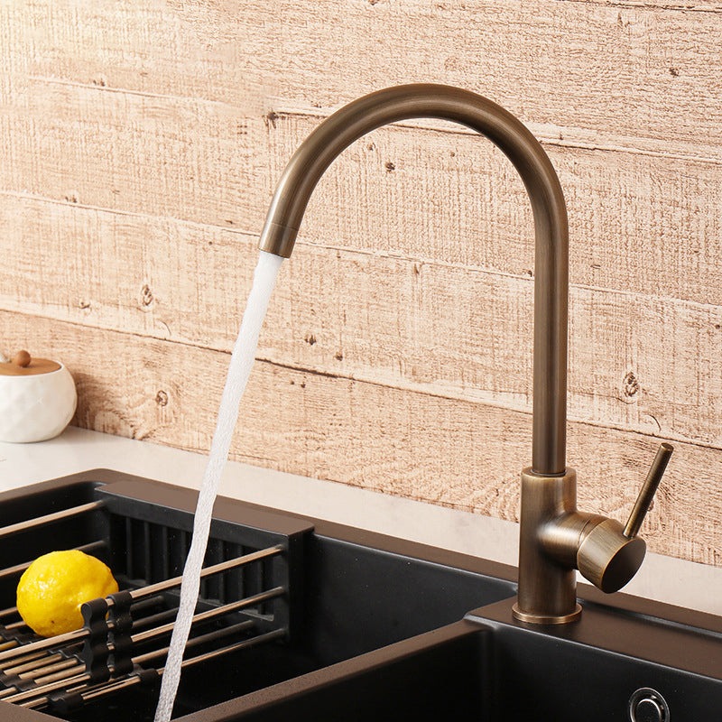 Bronzeflow Kitchen Tap | Kitchen Taps | Antique Brass Tap with Single Lever