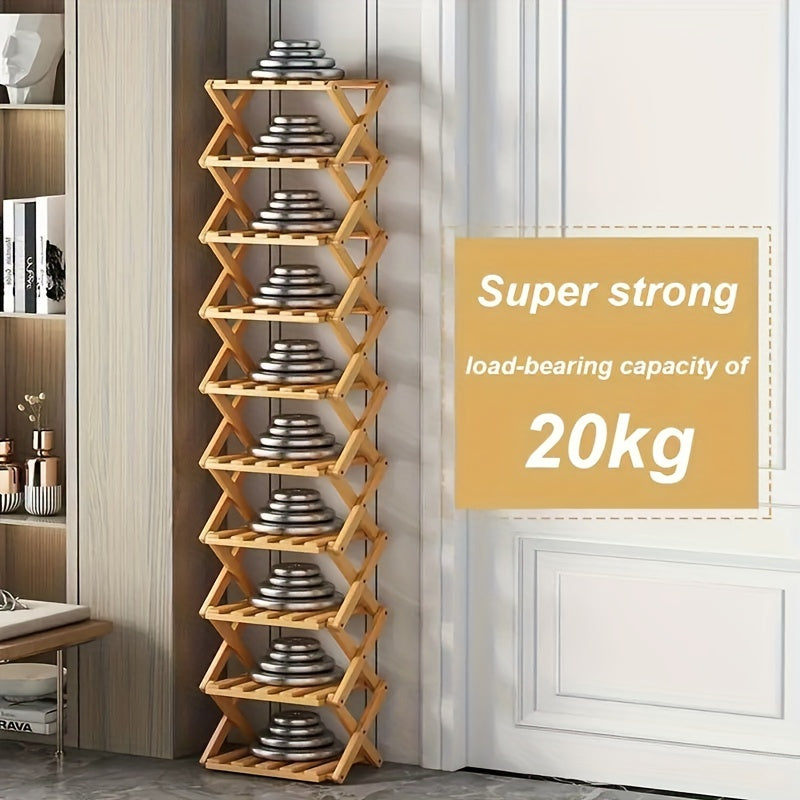 Smart Bamboo Shoe Rack – Compact and Practical for Any Entrance