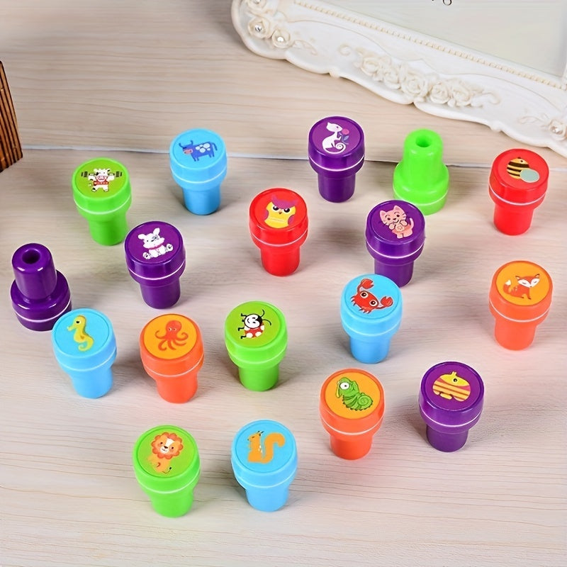 Colourful Animal Stamp Set – 26 Different Stamps for Creative Crafting and Education