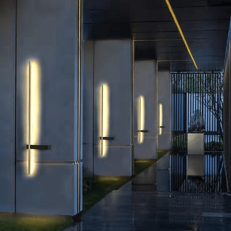 Modern Outdoor Column LED Wall Light
