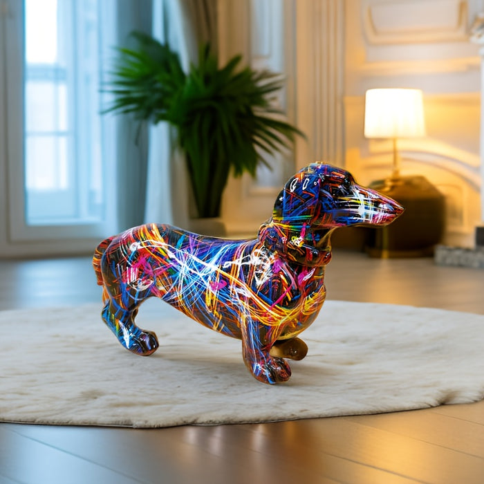 Dachshund Delight – Colourful Dachshund Figurine for a Playful Atmosphere in Your Home