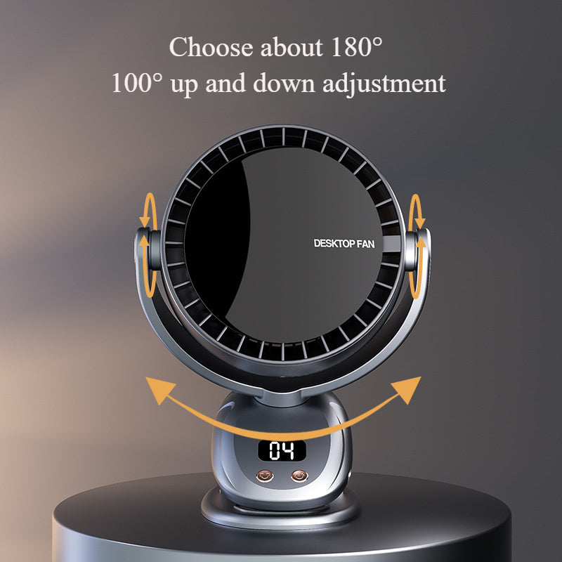 Portable Blade-less Fan with Digital Display – Quiet and Rechargeable Cooling for Indoor and Outdoor Use