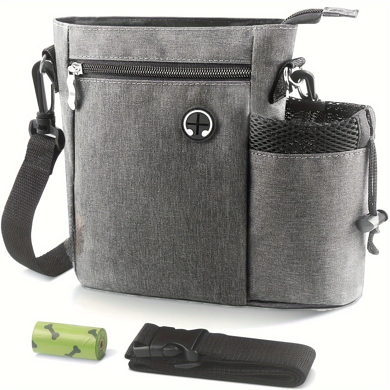 Dog Treat Pouch with Water Bottle Holder – Adjustable Bag for Training and Outdoor Activities