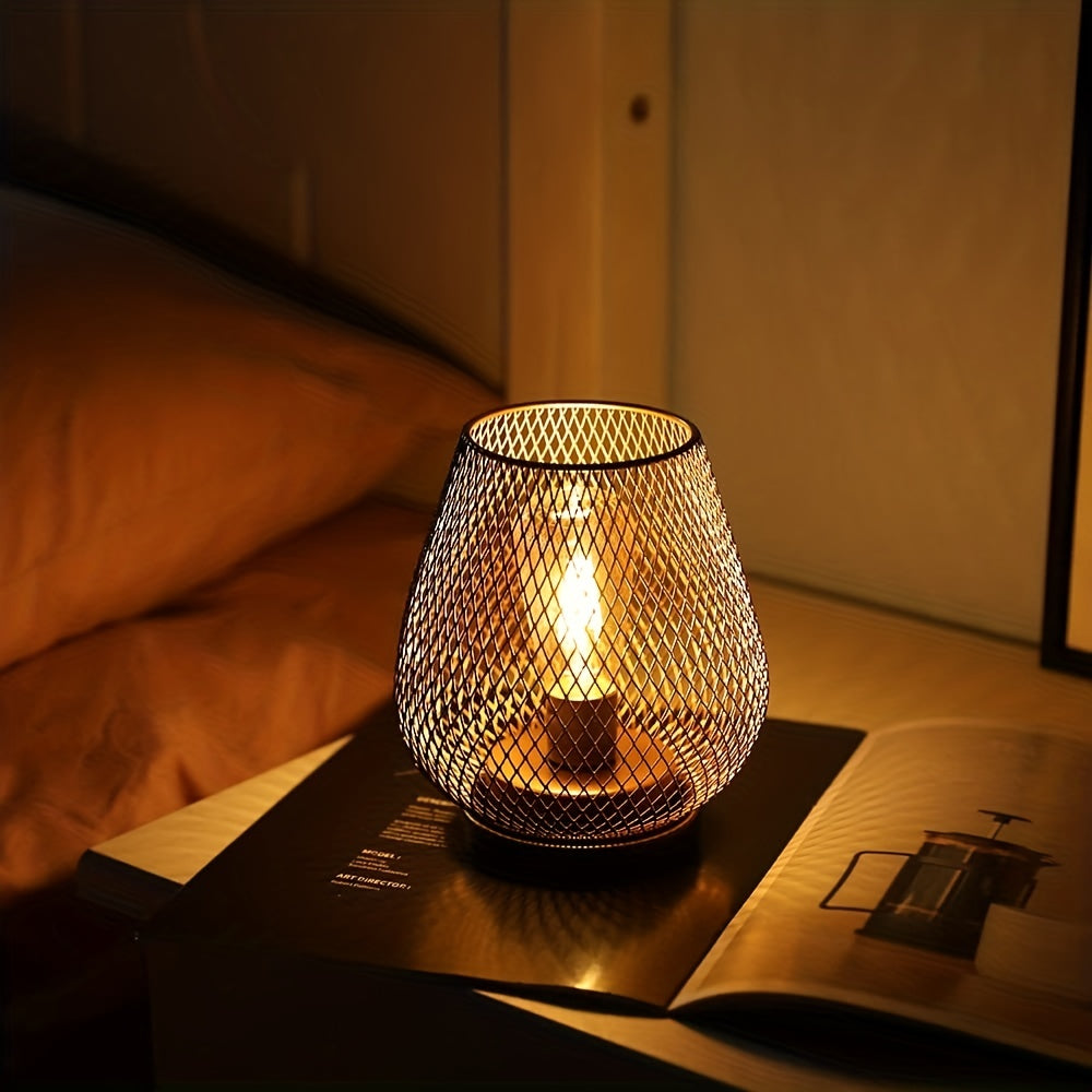 RusticMesh Table Lamp Set – Industrial Style and Atmospheric Lighting