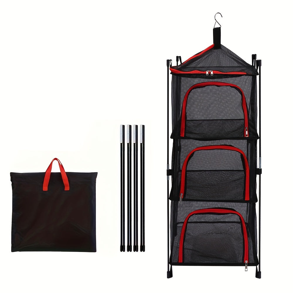 3-Tier Camping Storage Rack – Durable, Compact and Convenient for Camping and Outdoor Activities