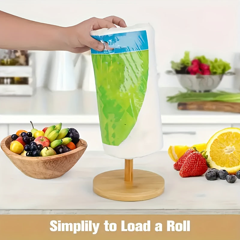 Bamboo Kitchen Roll Holder with Natural Finish – Stylish and Practical for the Worktop