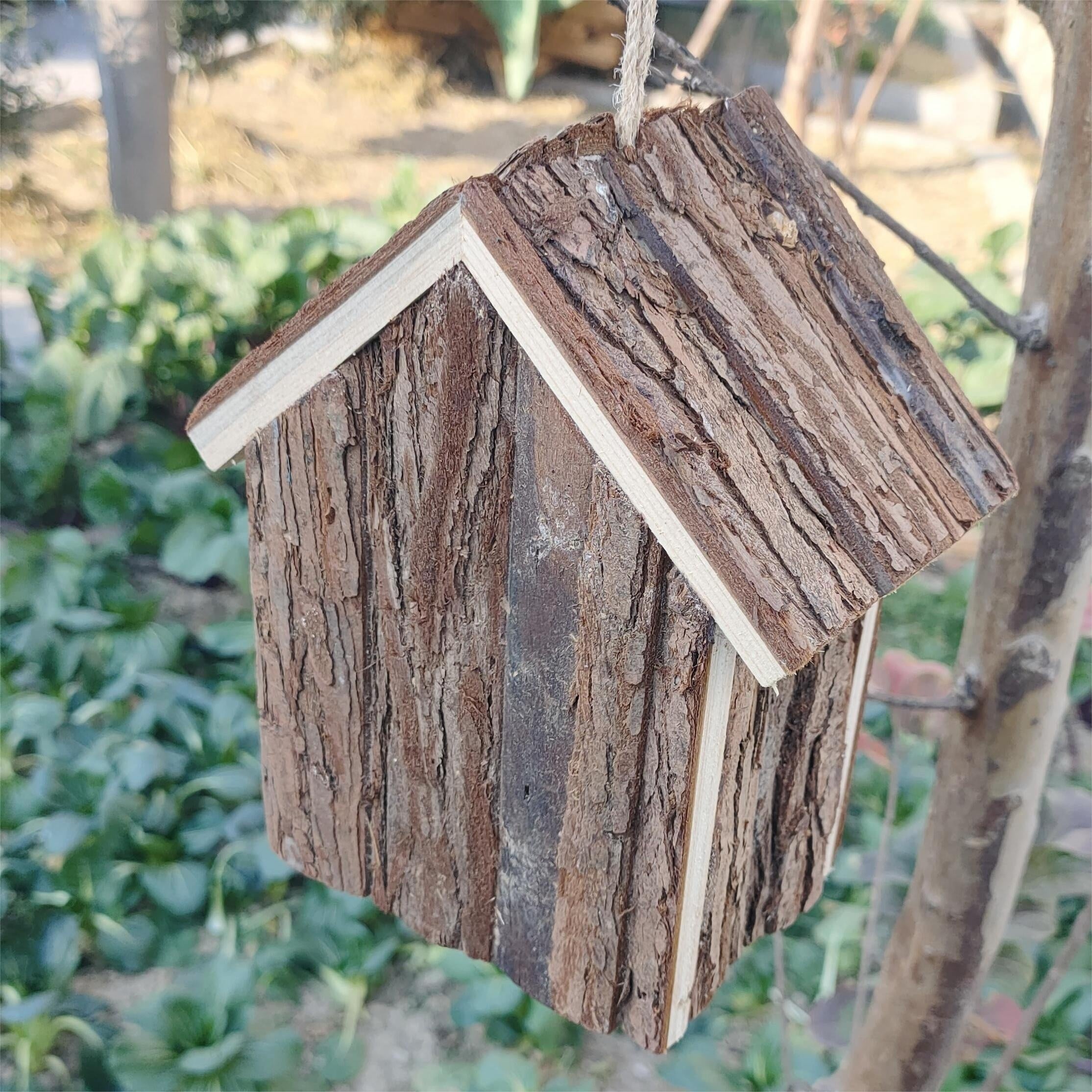 Rustic Wooden Birdhouse – A Cosy Home for Garden Birds