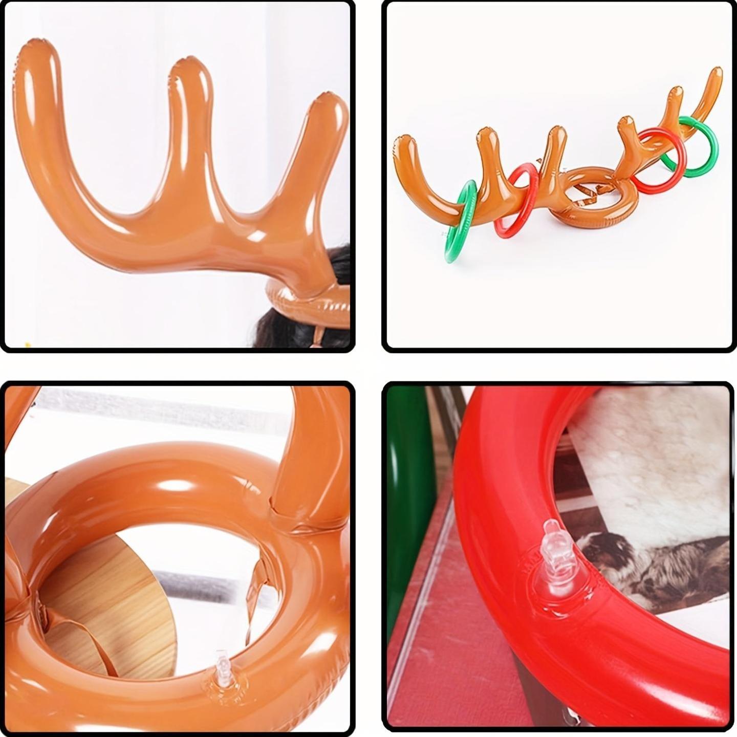 Inflatable Reindeer Antler Ring Toss Game - Fun Christmas and Party Game