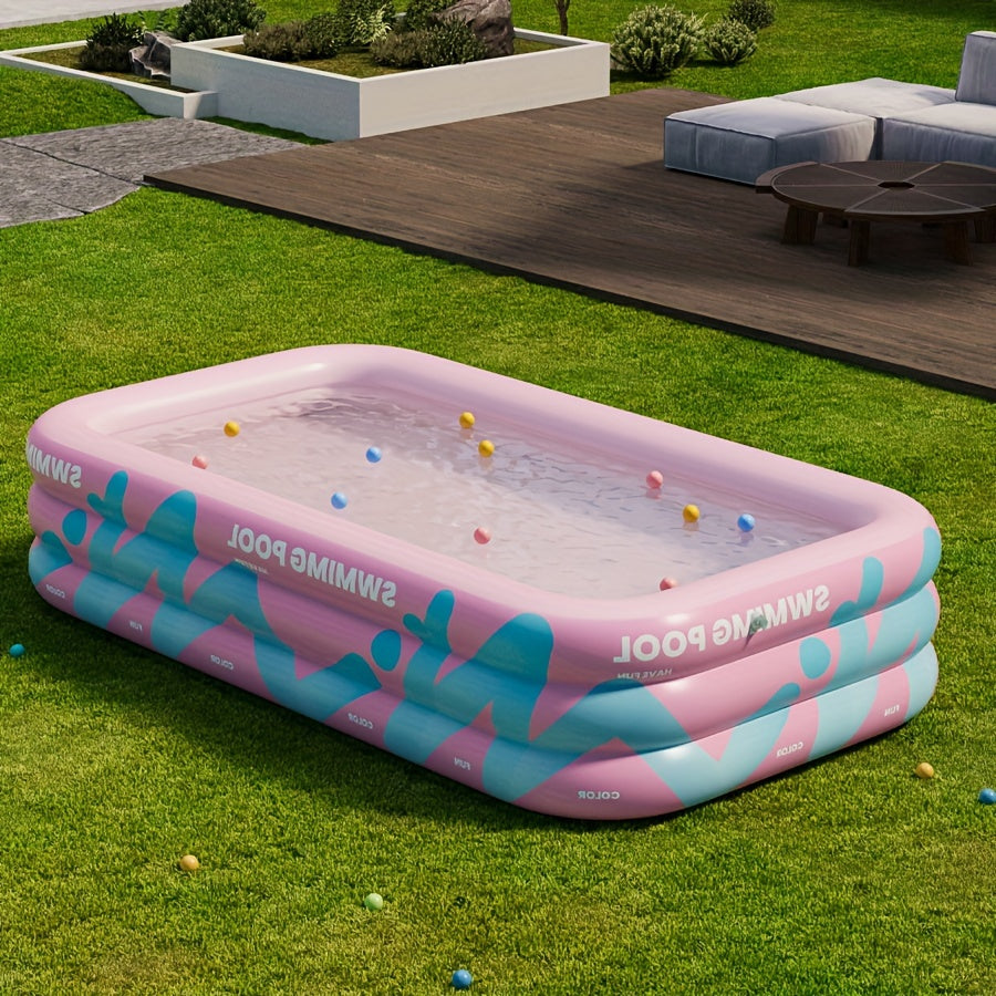 Joyful Inflatable Pool for the Garden – Durable PVC, Perfect for Summer Parties and Family Fun