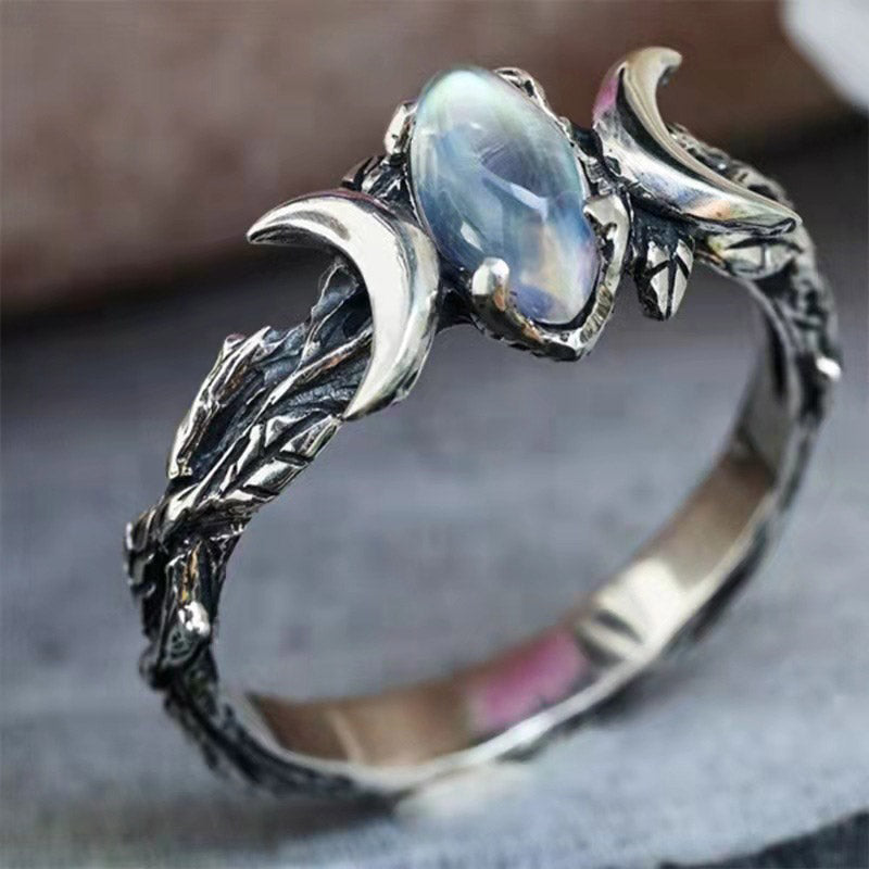 Stylish Moonstone Statement Ring – Iris