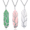 Stylish Crystal and Tree of Life Gemstone Necklace – Elara