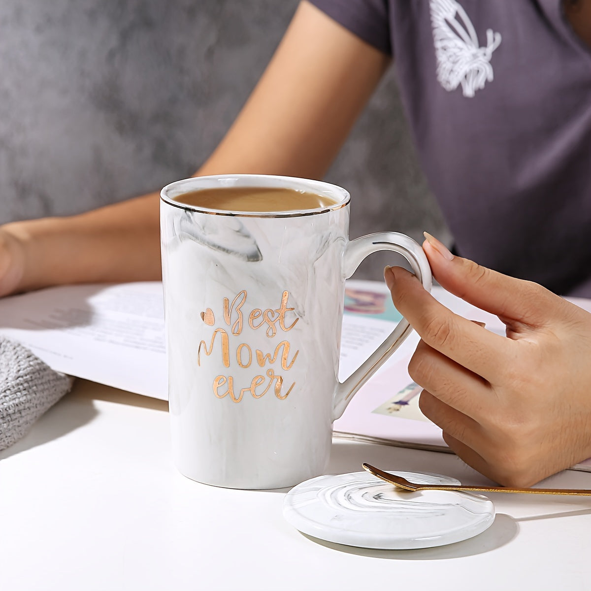 Marble Mug Set with Gold Print – The Perfect Mother’s Day Gift