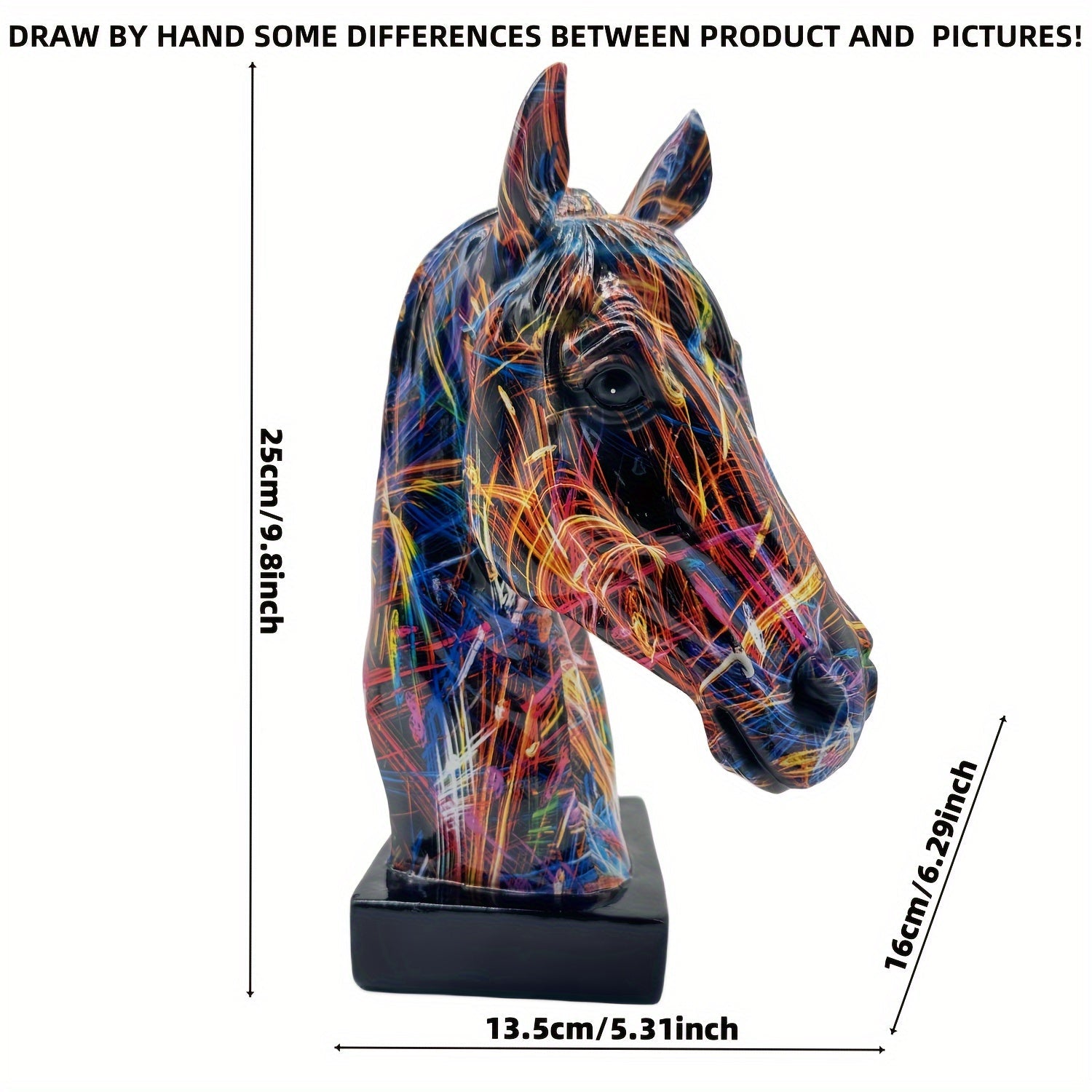 Colourful Horse Head Sculpture - Unique Decoration for Any Interior