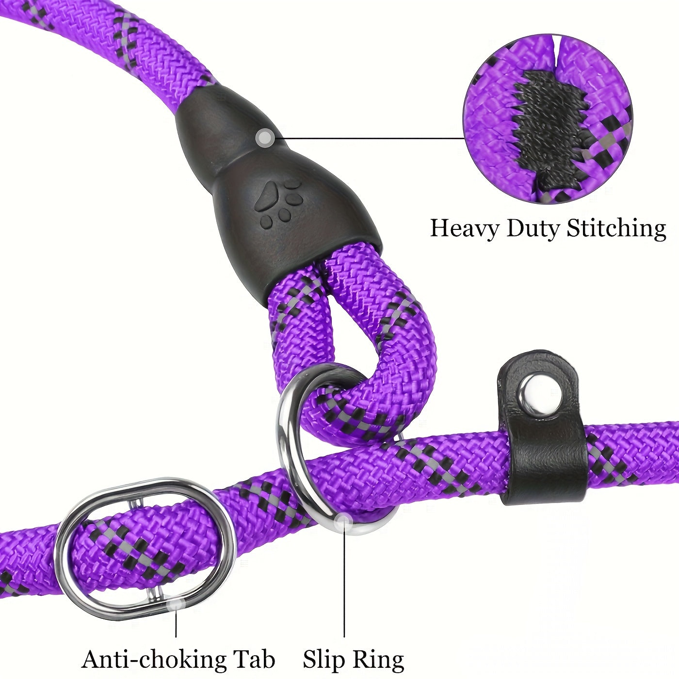Reflective Dog Lead with Padded Handle – Adjustable and Durable for All Dogs