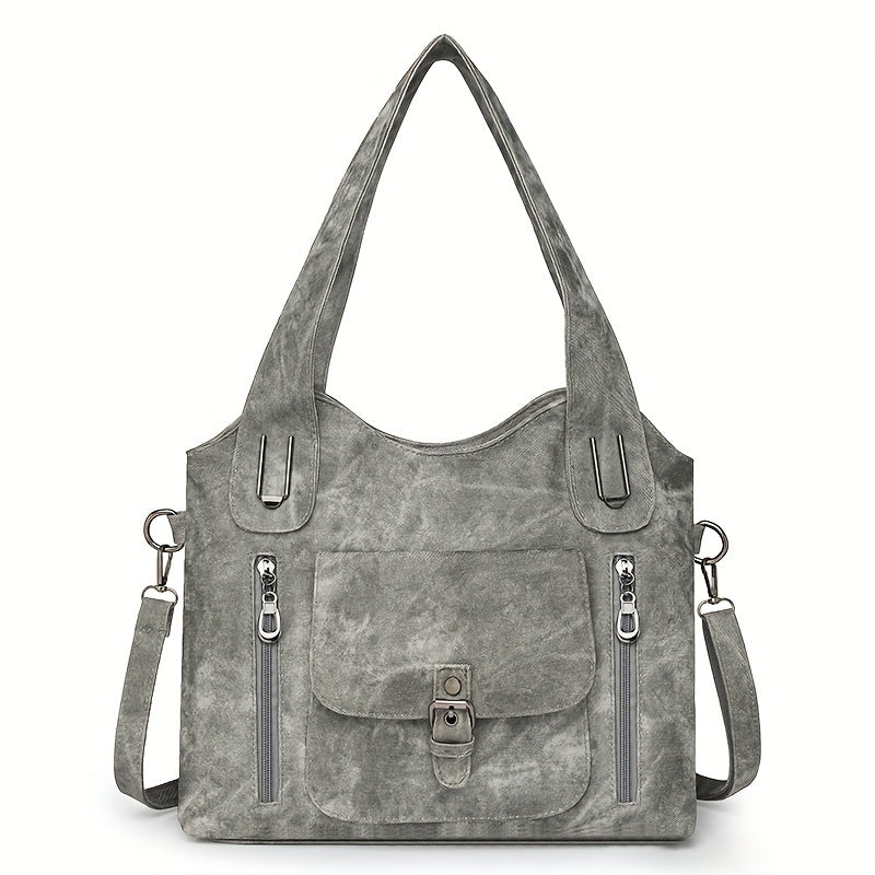 Vintage Style Vegan Leather Shoulder Bag - Marivelle