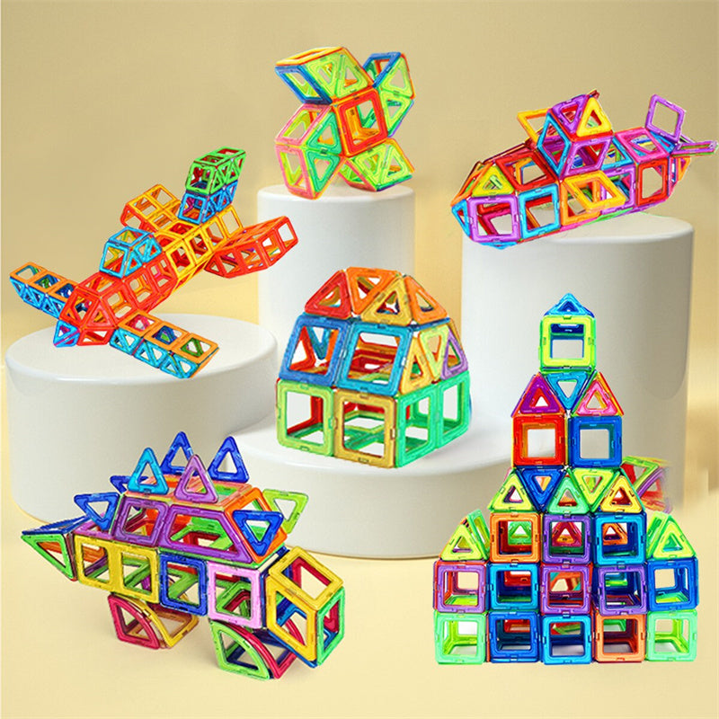 Magnetic Construction Blocks for Children – Educational Play Set with 118/148 Pieces