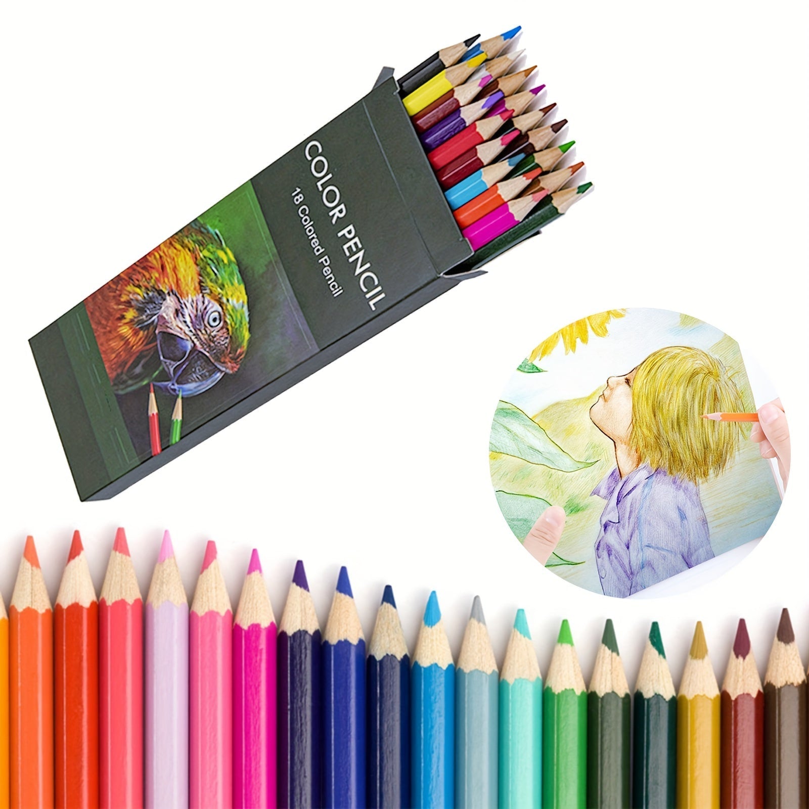 Set of 48 Coloured Pencils – Professional Quality for Drawing and Painting Projects
