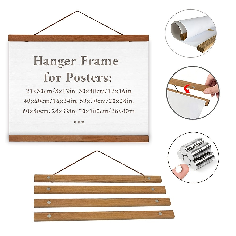 Magnetic Wooden Poster Hanger – Simple and Stylish Wall Decoration