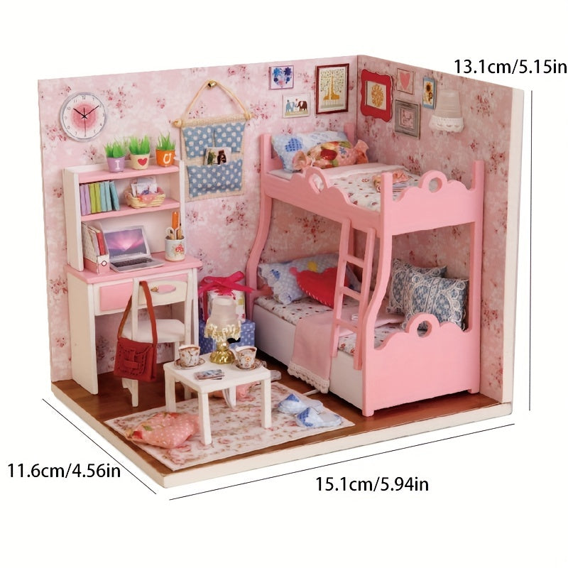 Enchanting Girls' Room Dollhouse - Cute and Detailed DIY Model