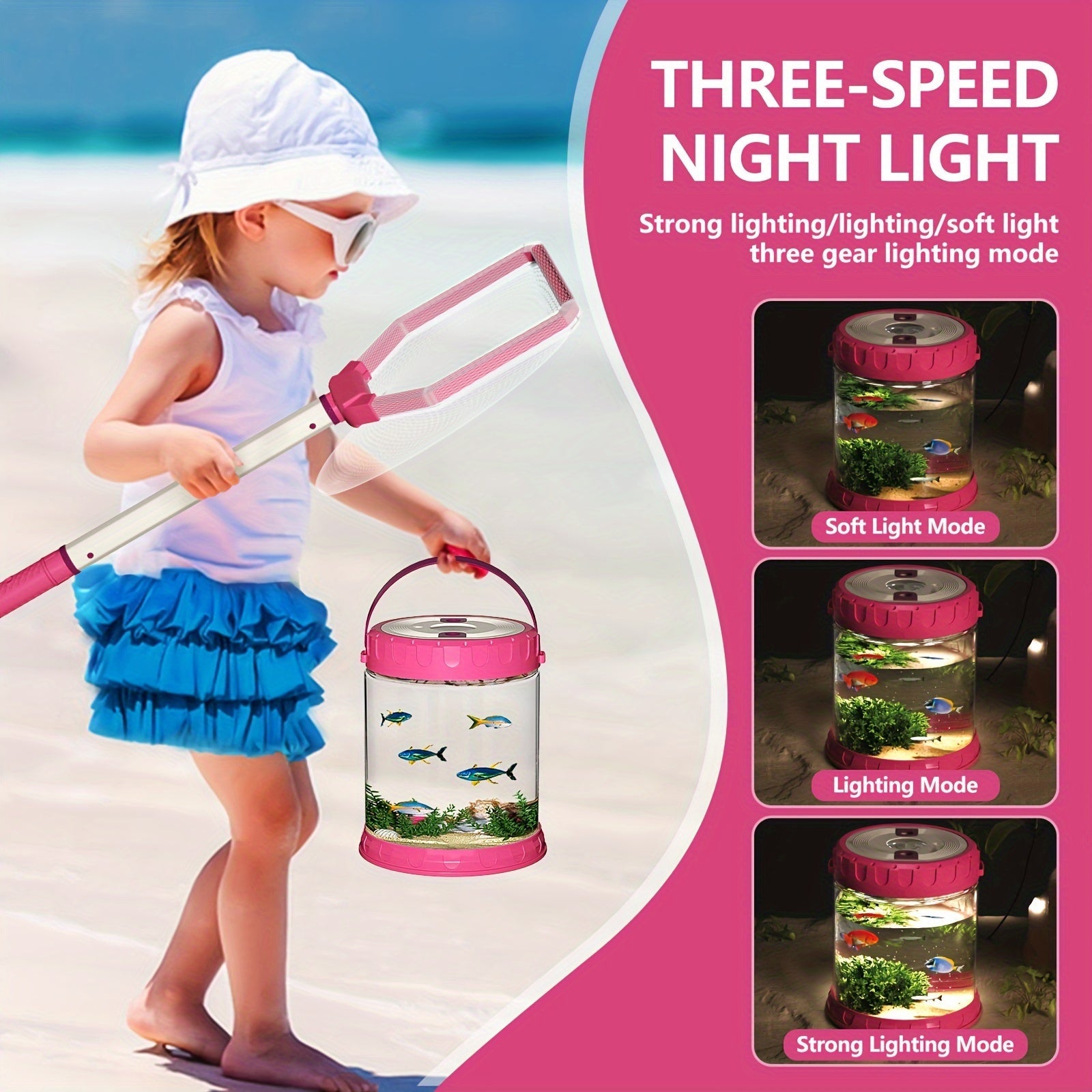 Beach Adventure Playset for Children – Complete with Folding Bucket, Spade, and Net for Outdoor Exploration