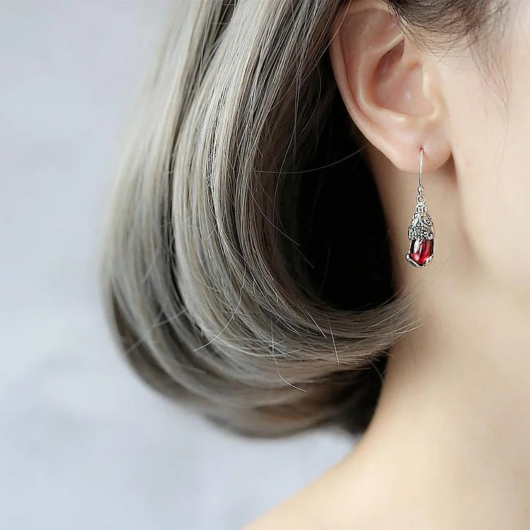 Silver Earrings with Mythical Creature – Aelora