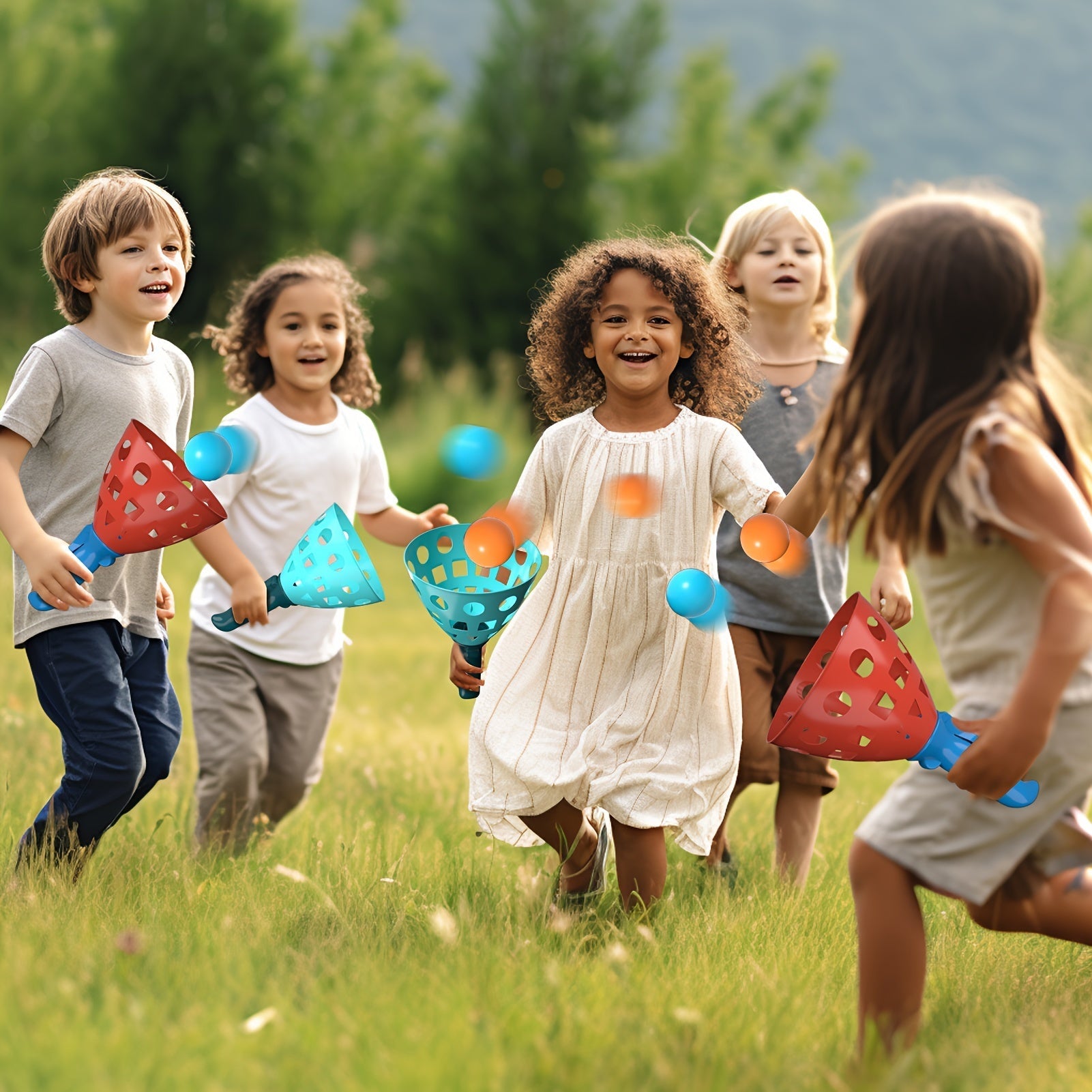 Pop and Catch Ball Game - Fun and Active Outdoor Activity for Children