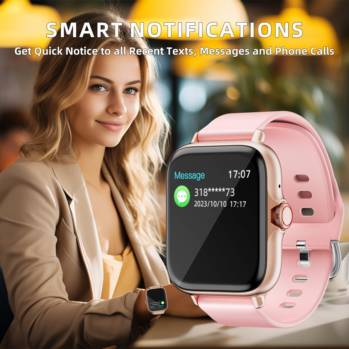 SmartFit Touch - Stylish Smart Watch with Activity Tracker & Notifications
