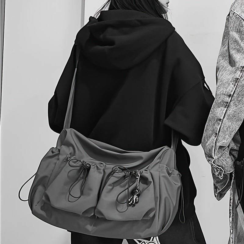 UrbanEase Crossbody Bag – Drawstring Shoulder Bag with Large Capacity