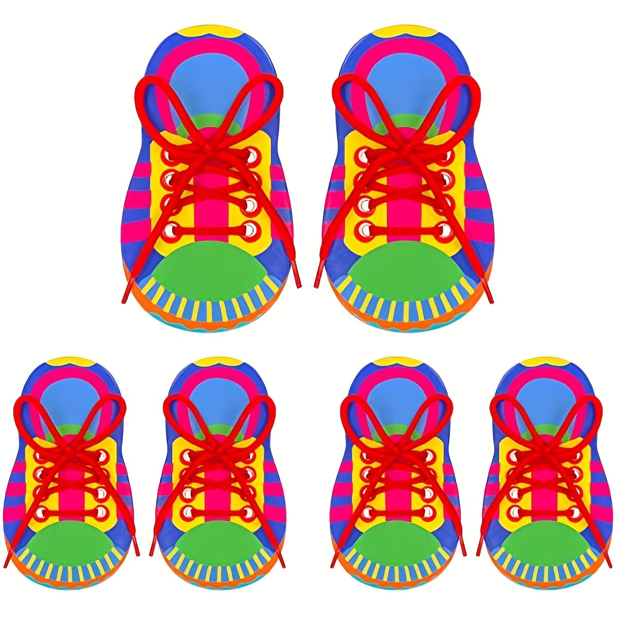 Educational Colourful Lacing Toy – Learning to Tie Shoelaces in a Playful Way