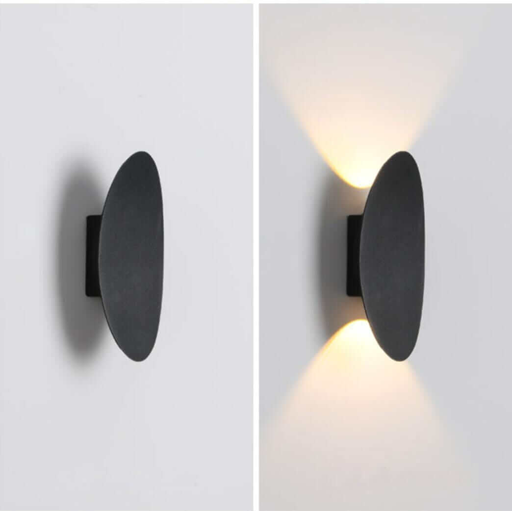 Modern Outdoor Wall Light - Oval & Rectangular Design