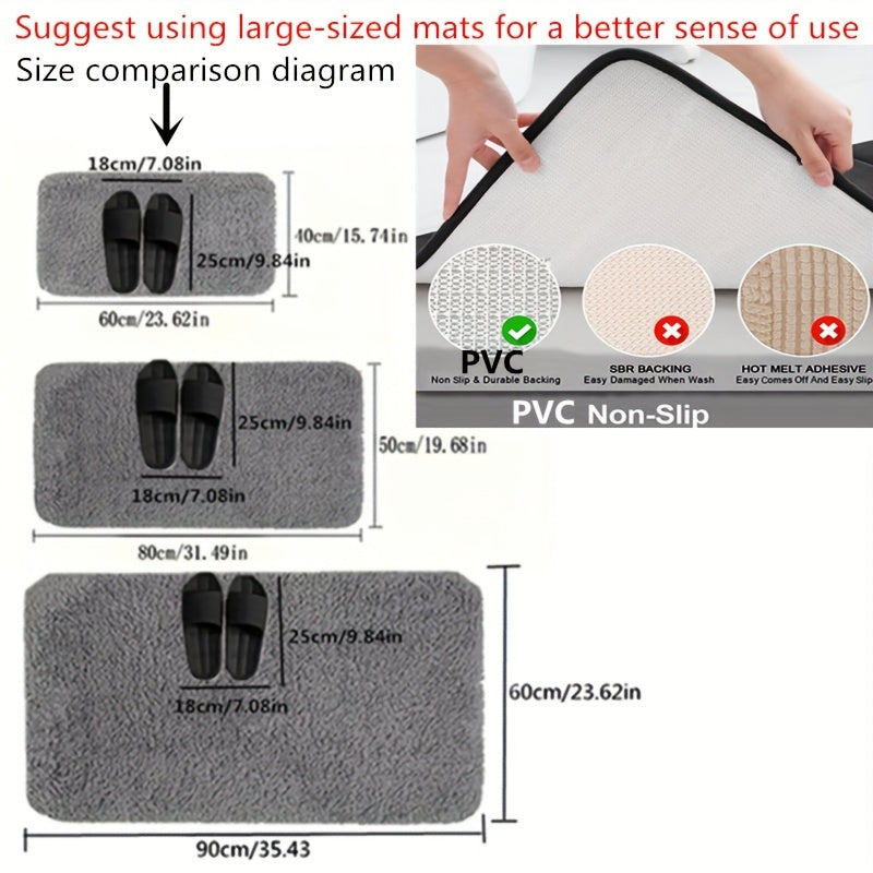 Premium Super Soft Bath Mat - Absorbent, Non-Slip and Comfortable for the Bathroom