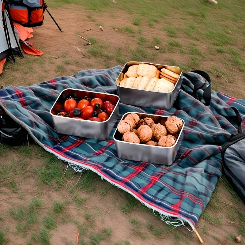 7-Piece Stainless Steel Food Storage Set – Leakproof and Stackable Containers for Home or Outdoor