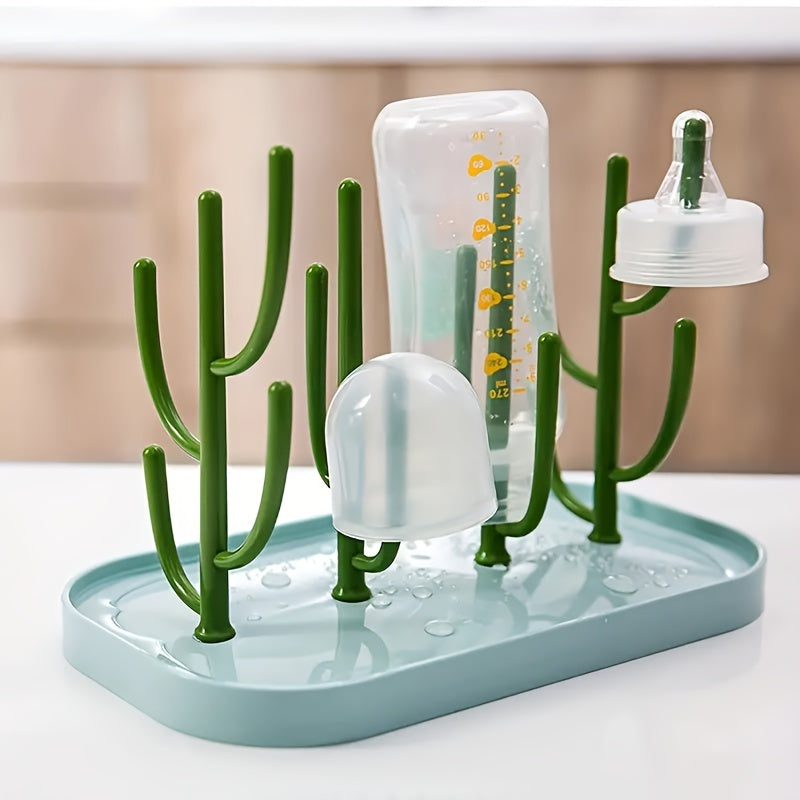 Cactus-Shaped Baby Bottle Drying Rack - Practical and Stylish for Baby Accessories
