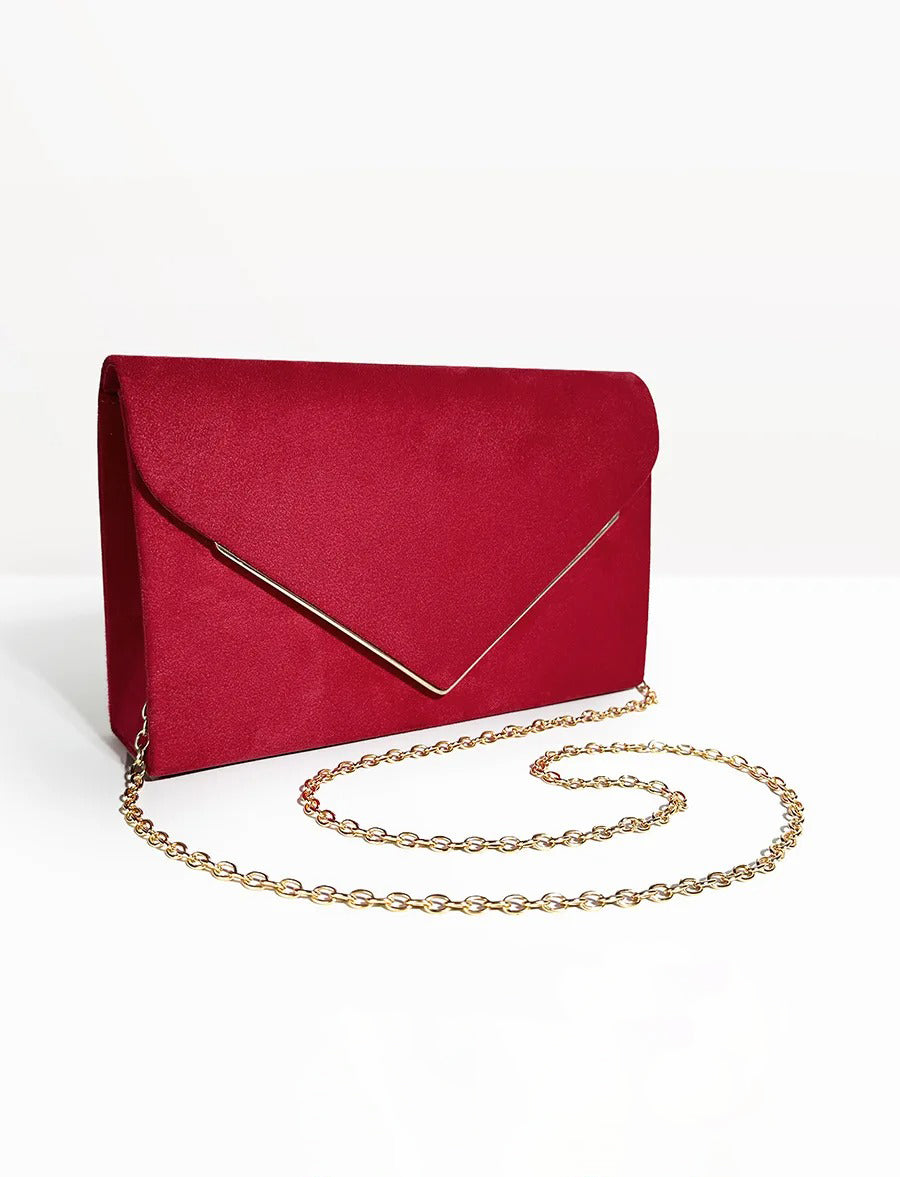 Secret Suede-style Velvet Envelope Handbag