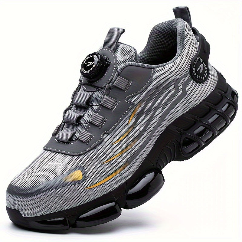Safe Work Shoes for Men - Breathable and Slip-Resistant with Rotating Buckle